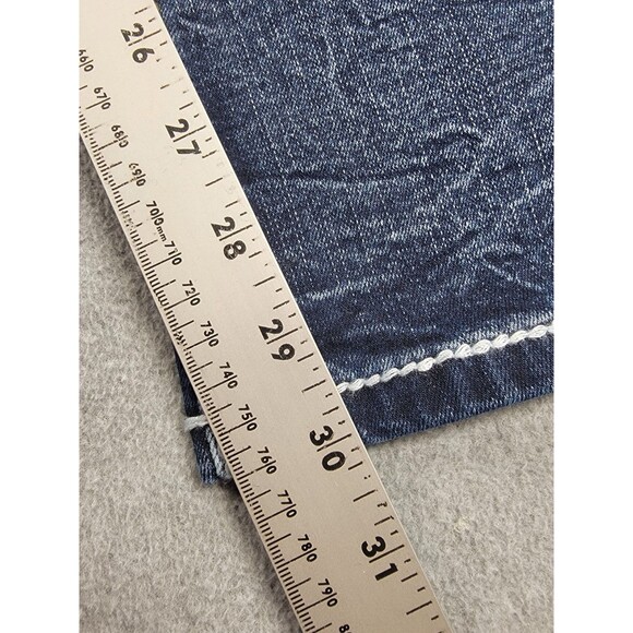 True Luck Jeans Mens 34x30 Boot Dark Blue Thick Stitch Mid Stretch Western NEW - Picture 4 of 16